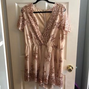 Rose Gold Sequin Romper